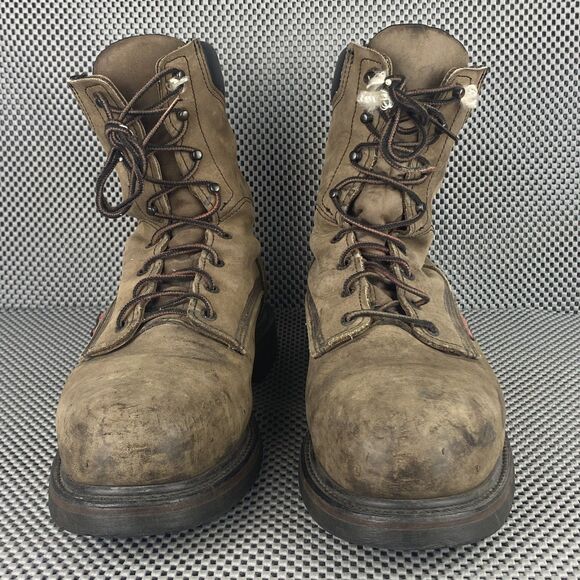 Vintage Red Wing  Looger Boots Mens 12 D Brown Leather Lace Up Made in USA main image 5